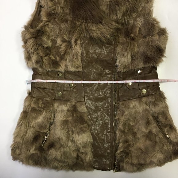 Faux fur vest with zipper - Picture 13 of 15
